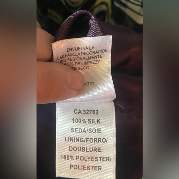 Laundry by Shelli Segal silk dress w/ beaded straps size 4 multicolor - Picture 7 of 7